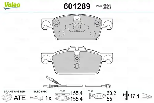 накладки VALEO 601289