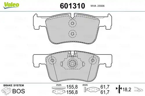 накладки VALEO 601310