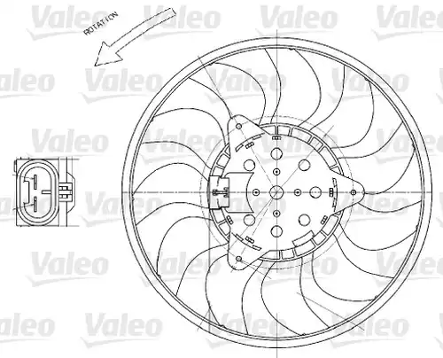 вентилатор, охлаждане на двигателя VALEO 696029