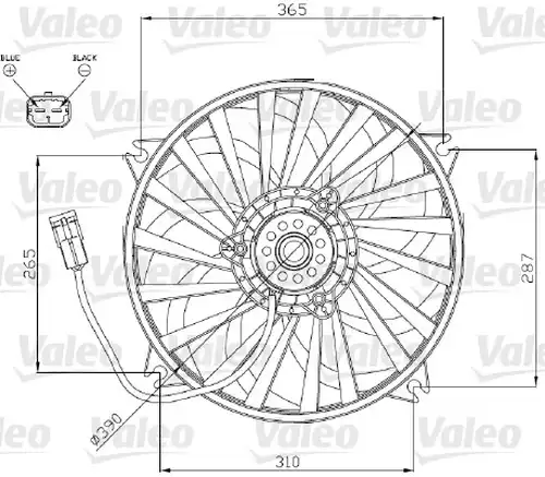 вентилатор, охлаждане на двигателя VALEO 696174
