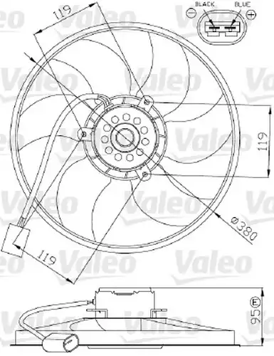 вентилатор, охлаждане на двигателя VALEO 696287