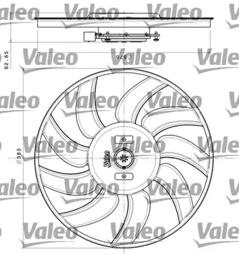 вентилатор, охлаждане на двигателя VALEO 696350