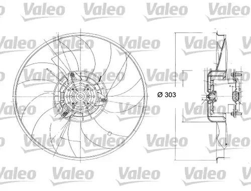 вентилатор, охлаждане на двигателя VALEO 698324