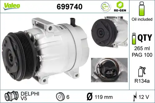 компресор за климатик VALEO 699740