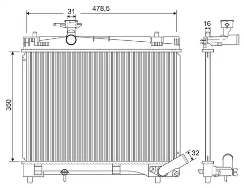 воден радиатор VALEO 701216