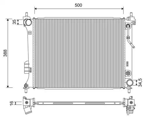 воден радиатор VALEO 701254