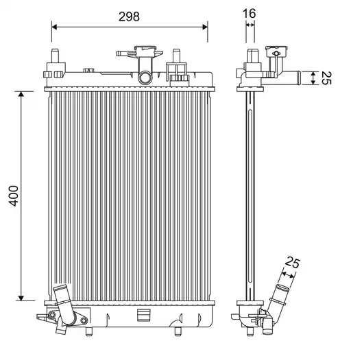 воден радиатор VALEO 701257