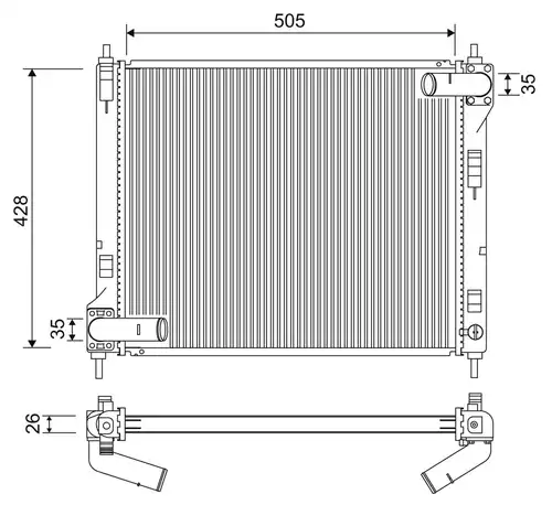 воден радиатор VALEO 701264