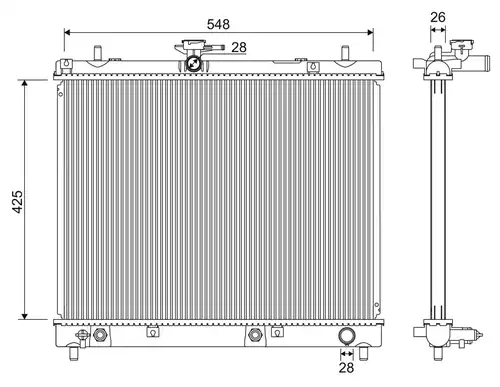 воден радиатор VALEO 701346