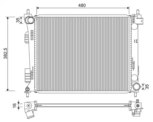 воден радиатор VALEO 701347