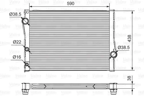 воден радиатор VALEO 701549