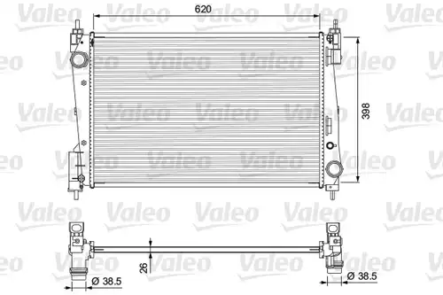 воден радиатор VALEO 701717