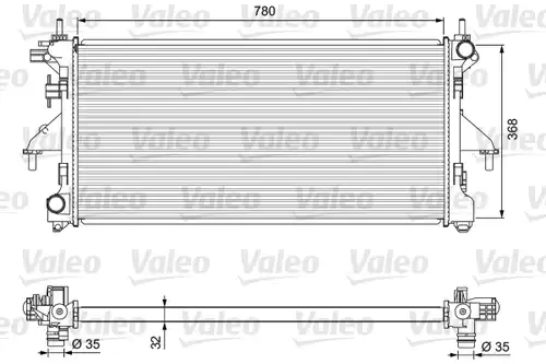 воден радиатор VALEO 701727