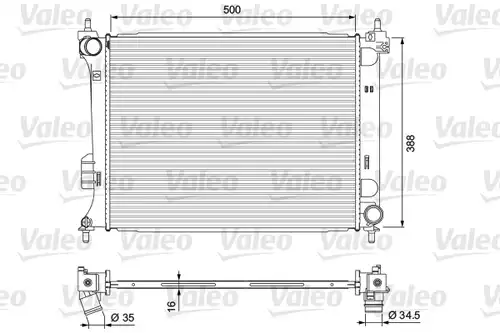 воден радиатор VALEO 701729