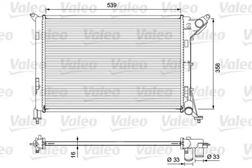 воден радиатор VALEO 701730