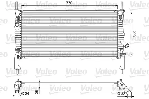 воден радиатор VALEO 701731