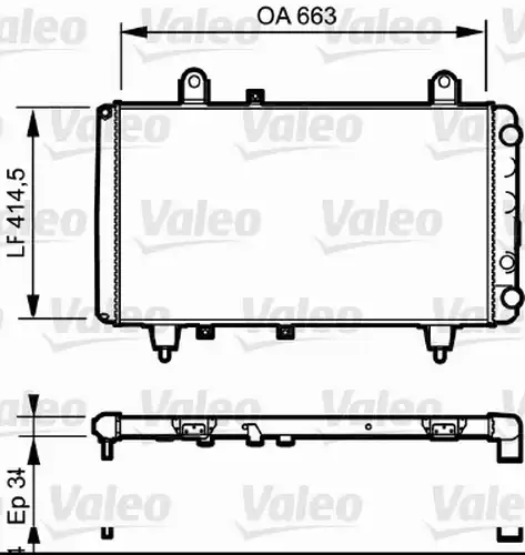 воден радиатор VALEO 730040