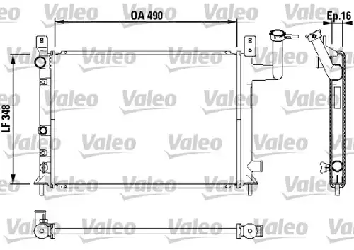 воден радиатор VALEO 730404