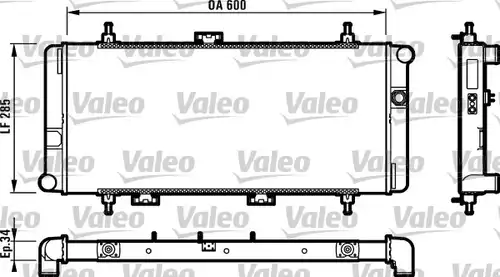 воден радиатор VALEO 730595