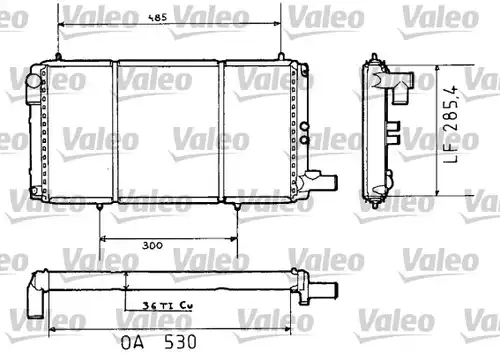 воден радиатор VALEO 730635