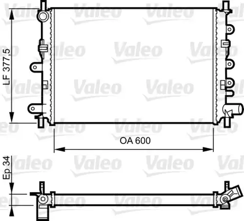 воден радиатор VALEO 730856