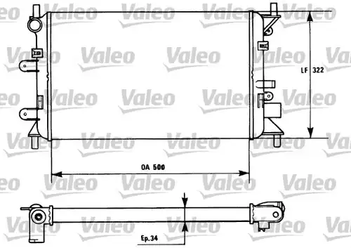 воден радиатор VALEO 730857