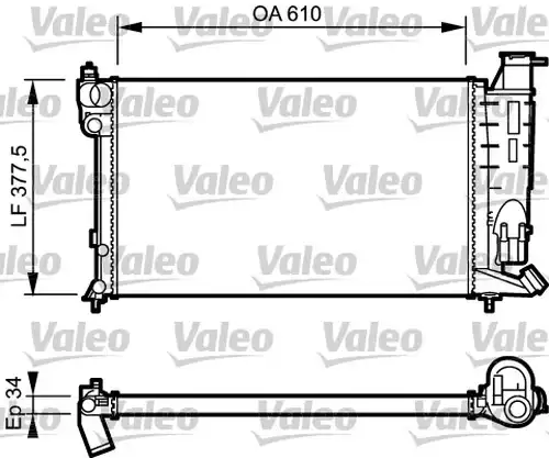 воден радиатор VALEO 730983