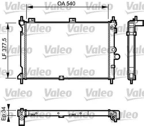 воден радиатор VALEO 731022