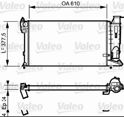 воден радиатор VALEO 731176