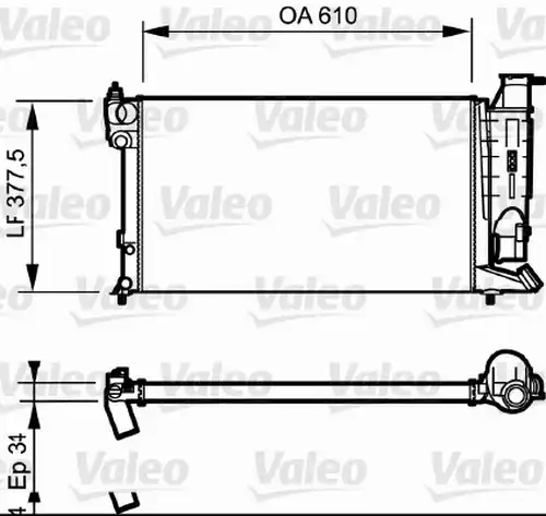 воден радиатор VALEO 731180