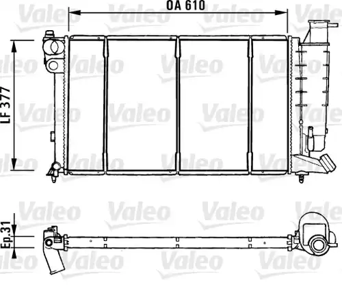 воден радиатор VALEO 731181