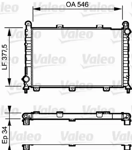 воден радиатор VALEO 731251