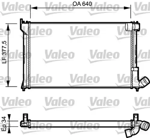 воден радиатор VALEO 731289