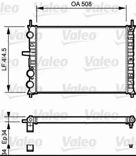 воден радиатор VALEO 731306