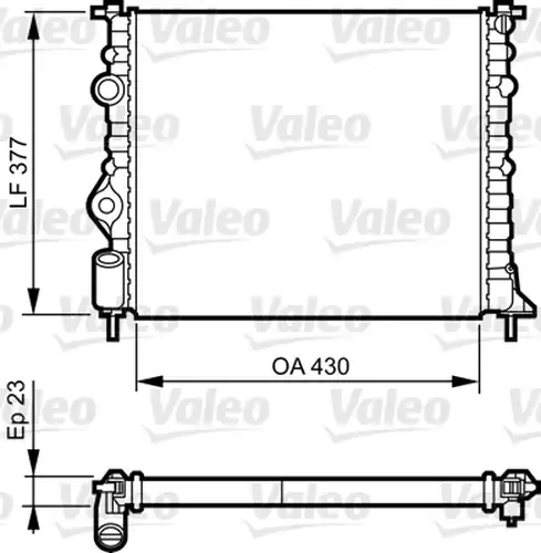 воден радиатор VALEO 731378