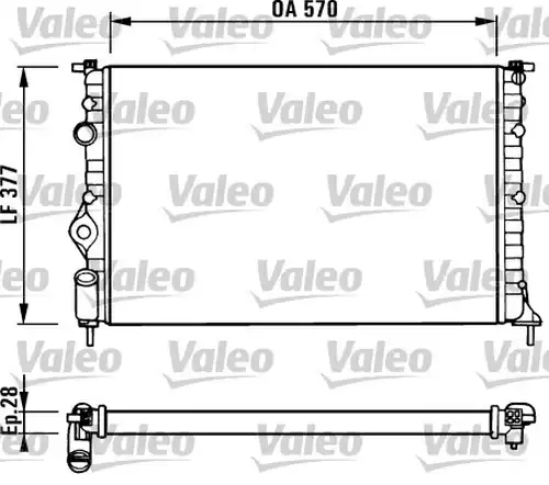 воден радиатор VALEO 731379