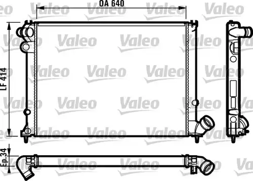 воден радиатор VALEO 731382