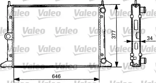 воден радиатор VALEO 731386