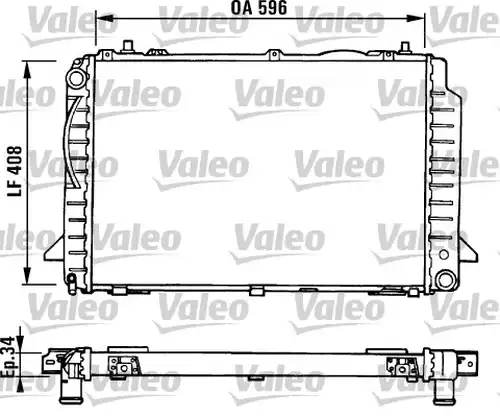 воден радиатор VALEO 731429