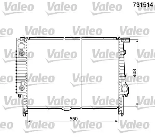 воден радиатор VALEO 731514