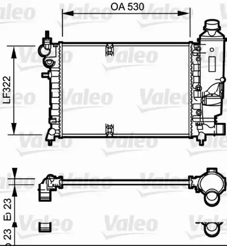 воден радиатор VALEO 731527