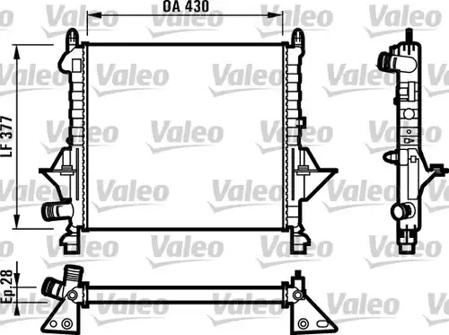 воден радиатор VALEO 731552