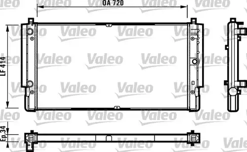 воден радиатор VALEO 731616