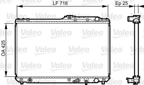 воден радиатор VALEO 731684