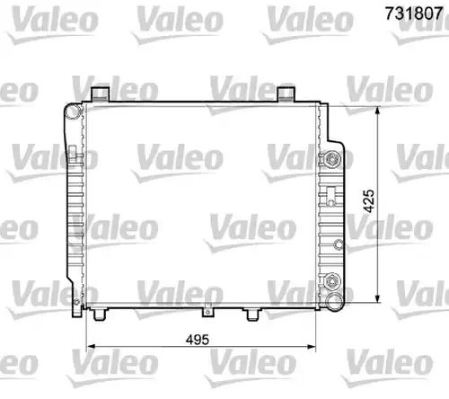 воден радиатор VALEO 731807