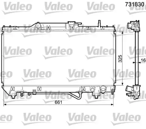 воден радиатор VALEO 731830