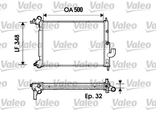 воден радиатор VALEO 731846