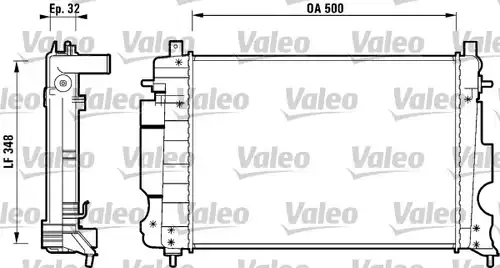 воден радиатор VALEO 732122