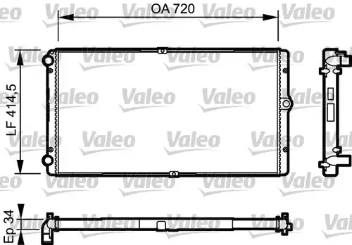 воден радиатор VALEO 732177