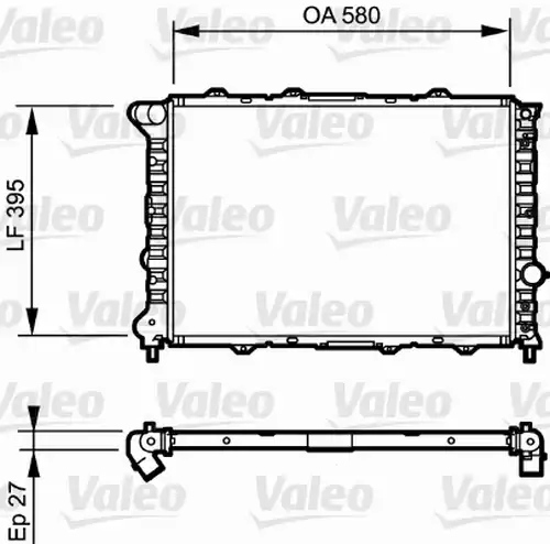 воден радиатор VALEO 732248